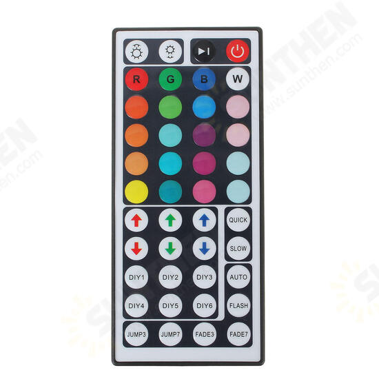 White Reel IP65 DC12V 24W 5M 2835 RGB 300 LED Strip Light + 44Keys IR Remote Control + Controller