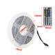 White Reel IP65 DC12V 24W 5M 2835 RGB 300 LED Strip Light + 44Keys IR Remote Control + Controller