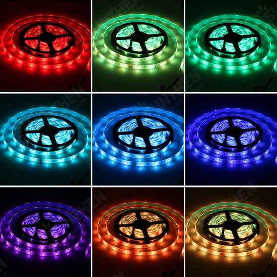 1-5M 5050 RGB USB LED Strip Light Colour Changing + 44 Keys IR Remote Control Christmas Decorations Lights