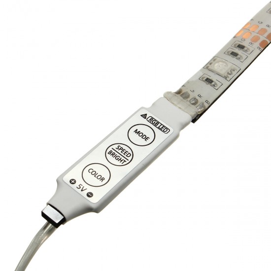 100cm 150cm 200cm Waterproof DC5V USB 5050 RGB LED Strip Tape TV Background Lighting