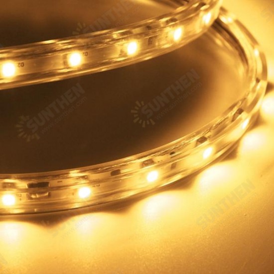 10M 35W Waterproof IP67 SMD 3528 600 LED Strip Rope Light Christmas Party Outdoor AC 220V