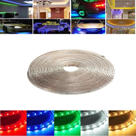 10M 35W Waterproof IP67 SMD 3528 600 LED Strip Rope Light Christmas Party Outdoor AC 220V