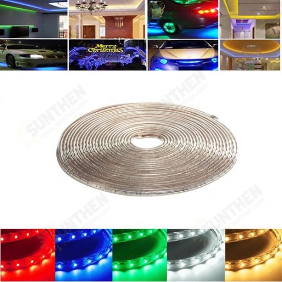 10M 35W Waterproof IP67 SMD 3528 600 LED Strip Rope Light Christmas Party Outdoor AC 220V