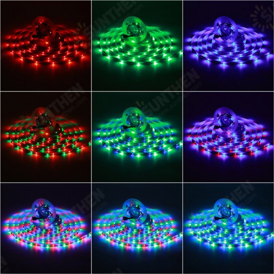 1/2/3/4/5/10M USB LED Strip Lights 3528 RGB Dimmable TV Back Lighting+Remote Control