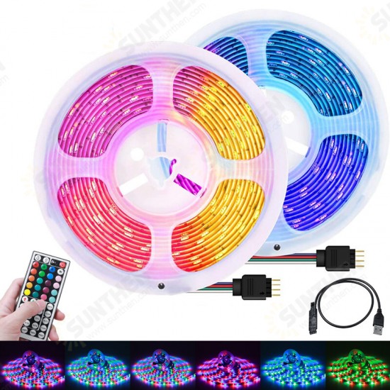 1/2/3/4/5/10M USB LED Strip Lights 3528 RGB Dimmable TV Back Lighting+Remote Control