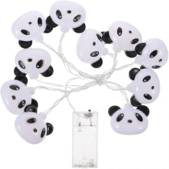 1.5M 10LED / 3M 20LED Panda Head Light String Warm White/ Colorful Battery/USB Christmas Holiday Party Fairy Strip Lights