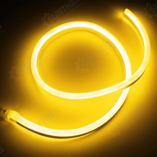 1M 2835 LED Flexible Neon Rope Strip Light Xmas Outdoor Waterproof 110V