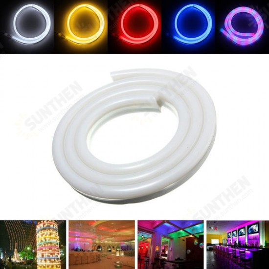 1M 2835 LED Flexible Neon Rope Strip Light Xmas Outdoor Waterproof 110V