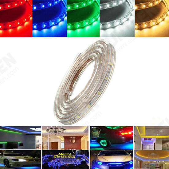 1M 3.5W Waterproof IP67 SMD 3528 60 LED Strip Rope Light Christmas Party Outdoor AC 220V