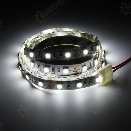 1M Flexible Waterproof 60 LED SMD5050 Strip Light Set with Switch and DC12V Power Adapter