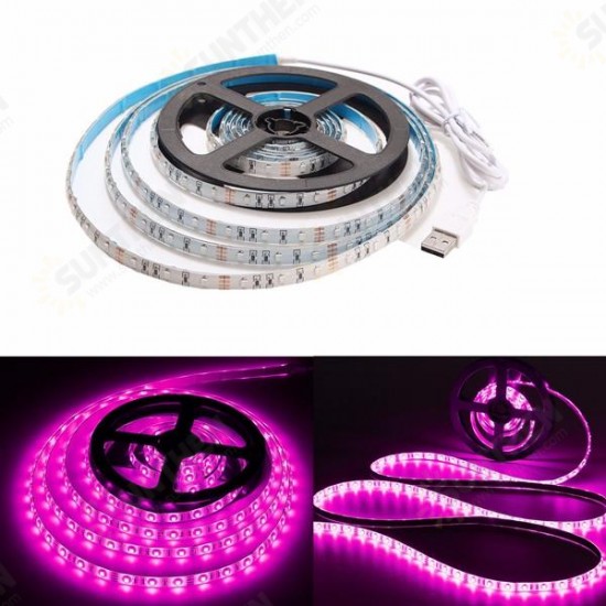 1M Waterproof USB SMD3528 TV Background Computer LED Strip Tape Flexible Light DC5V