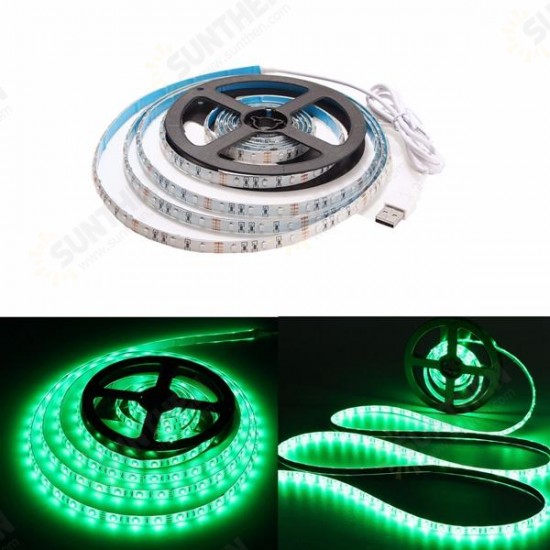 1M Waterproof USB SMD3528 TV Background Computer LED Strip Tape Flexible Light DC5V