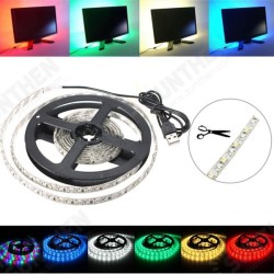 200CM 3528 120LED 9.6W USB LED Strip Light TV Background Lighting IP65 Kit 5V