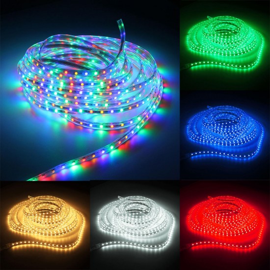 220V 10M 5050 LED SMD Outdoor Waterproof Flexible Tape Rope Strip Light Xmas