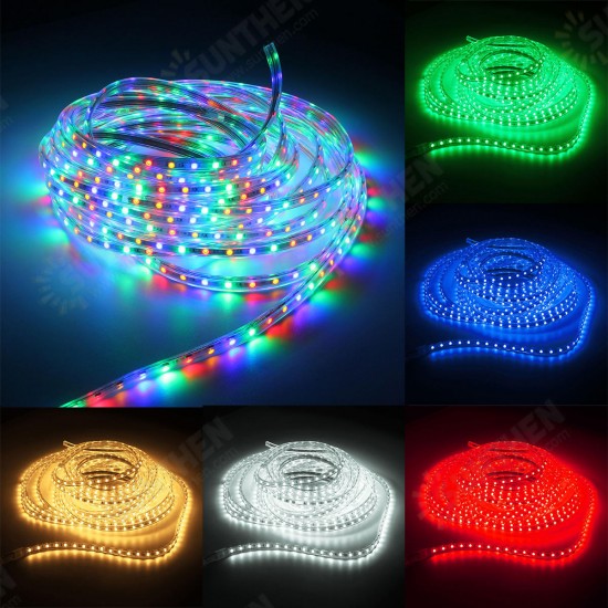 220V 10M 5050 LED SMD Outdoor Waterproof Flexible Tape Rope Strip Light Xmas