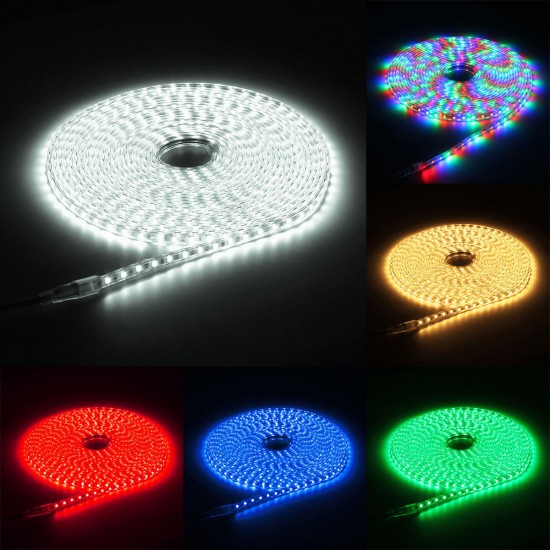 220V 12M 5050 LED SMD Outdoor Waterproof Flexible Tape Rope Strip Light Xmas