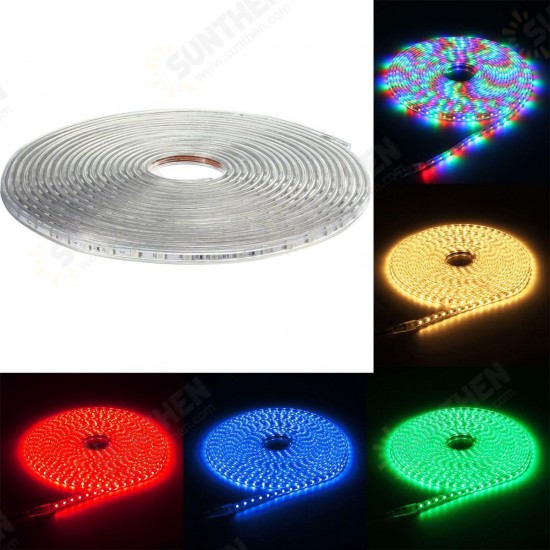 220V 12M 5050 LED SMD Outdoor Waterproof Flexible Tape Rope Strip Light Xmas