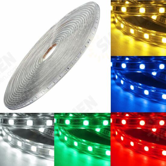 220V 14M 5050 LED SMD Outdoor Waterproof Flexible Tape Rope Strip Light Xmas