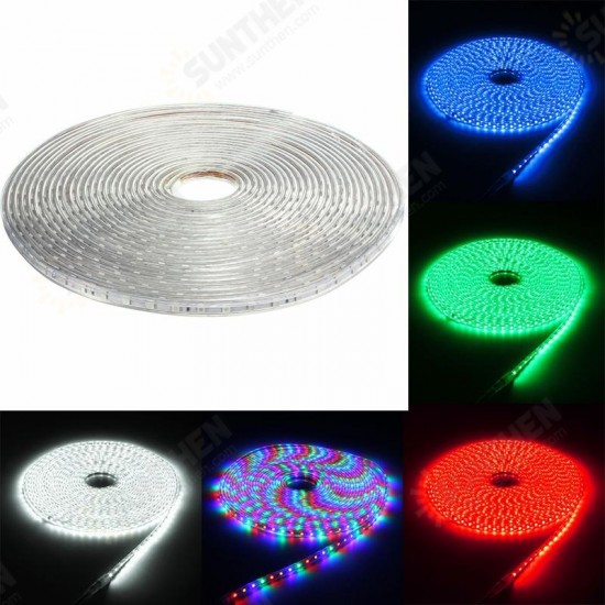 220V 15M 5050 LED SMD Outdoor Waterproof Flexible Tape Rope Strip Light Xmas