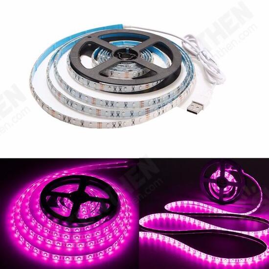 2M Waterproof USB SMD3528 TV Background Computer LED Strip Tape Flexible Light DC5V