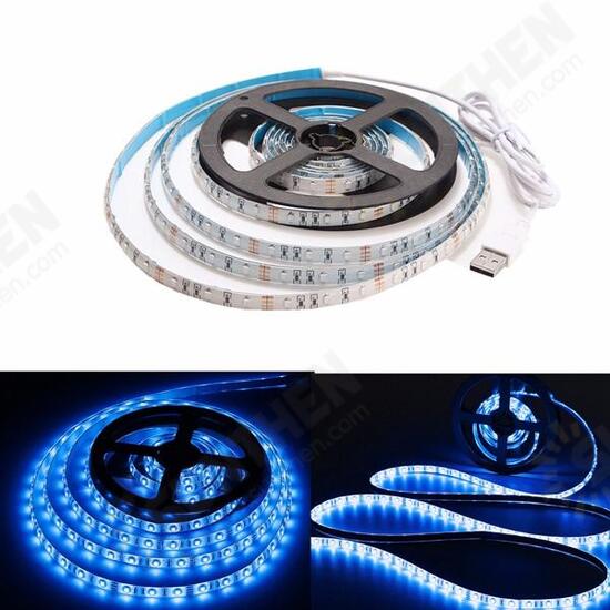 2M Waterproof USB SMD3528 TV Background Computer LED Strip Tape Flexible Light DC5V