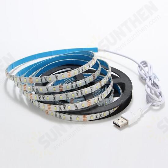 2M Waterproof USB SMD3528 TV Background Computer LED Strip Tape Flexible Light DC5V