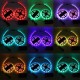 2PCS 5M 150 LEDs 5050 RGB Waterproof 44 Key Remote Control DC12V Flexible LED Strip Light Kit