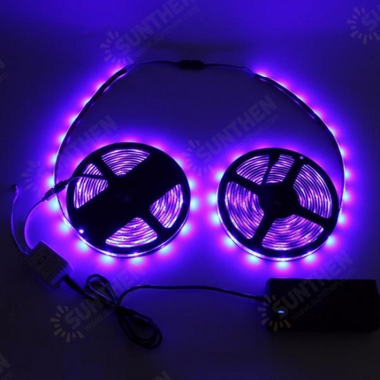 2PCS 5M 150 LEDs 5050 RGB Waterproof 44 Key Remote Control DC12V Flexible LED Strip Light Kit