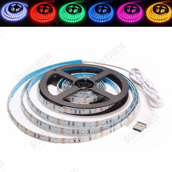 3M Non-Waterproof USB SMD3528 TV Background Computer LED Strip Tape Flexible Light DC5V