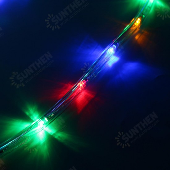 4M Waterproof Flexible 64LEDs Tube Rope Strip Light for Christmas Party Decor AC220V