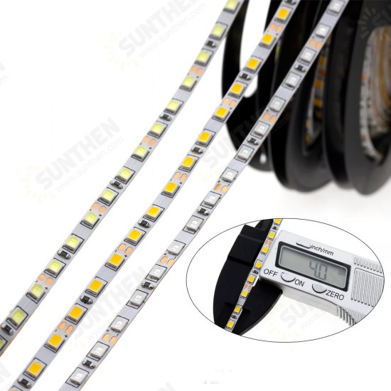 4mm Narrow Width DC12V 5M 2835 Flexible LED Strip Light Non-Waterproof for Home Indoor Bed Decor