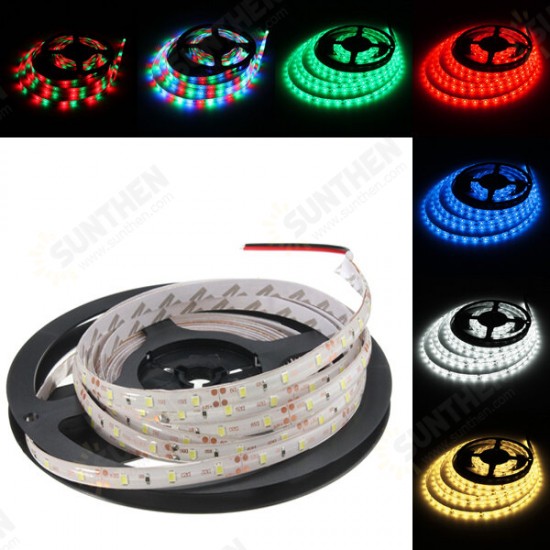 5M 24W DC12V 300 SMD 2835 Waterproof White/Warm White/Blue/Red/Green/RGB LED Flexible Strip Light