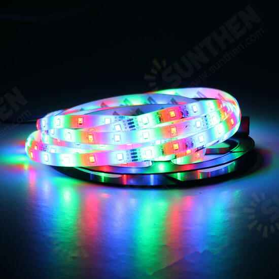 5M 24W Waterproof 3528SMD RGB LED Strip Lights + 44 Keys Remote Control US EU Power Adapter DC12V