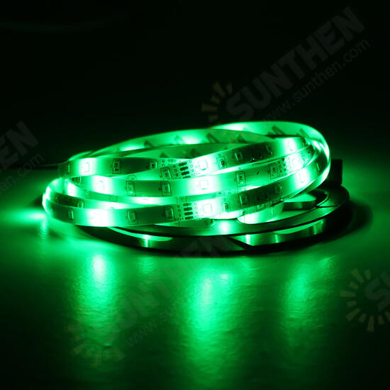 5M 24W Waterproof 3528SMD RGB LED Strip Lights + 44 Keys Remote Control US EU Power Adapter DC12V