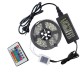 5M 5050 RGB Waterproof 300 LED Flexible Rope Strip Light + 24 Key Controller + 12V Power Adapter