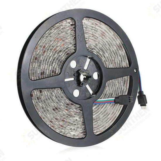 5M 5050 RGB Waterproof 300 LED Flexible Rope Strip Light + 24 Key Controller + 12V Power Adapter