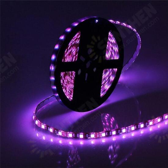 5M 72W Black PCB SMD 5050 Waterproof IP65 RGB 300 LED Strip Light Lamp For Decor Lighting DC 12V