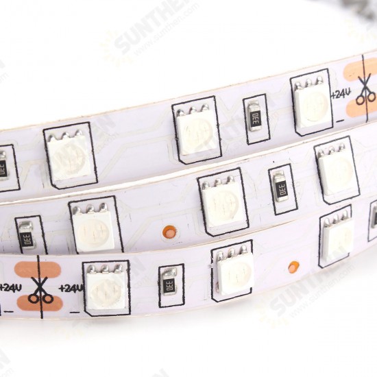 5M 72W SMD5050 Non-Waterproof 300LEDs Flexible Strip Tape Light for Home Decoration DC24V