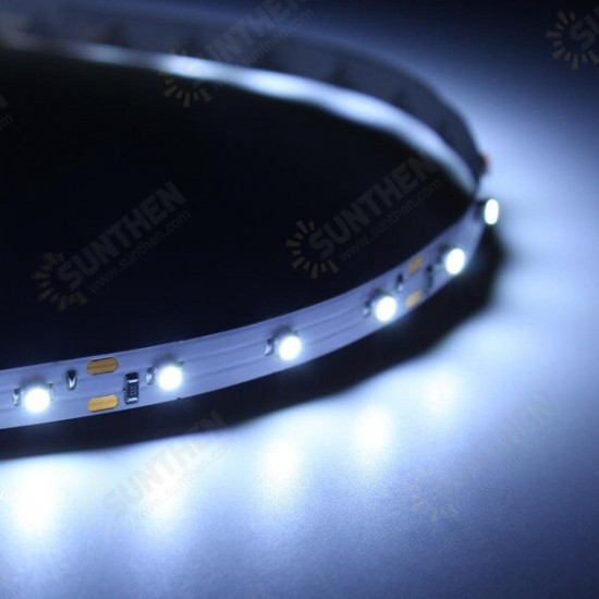 5M Non-Waterproof Cool White 3528 SMD 300 LED Strip Light DC12V for DIY Indoor Home Car Christmas Decorations Clearance Christmas Lights