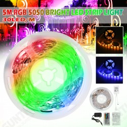 5M RGB 5050 NOT Waterproof LED Strip Light SMD With 44 Key Remote Controller 5M RGB 5050 NOT Waterproof LED Strip Light SMD With 44 Key Remote Controller