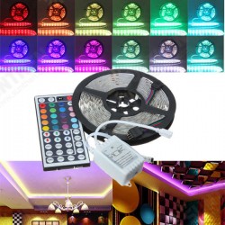 5M RGB 5050 SMD Non-waterproof 300 LED Lights Strip DC 12V+44Keys IR Remote Control 5M RGB 5050 SMD Non-waterproof 300 LED Lights Strip DC 12V+44Keys IR Remote Control