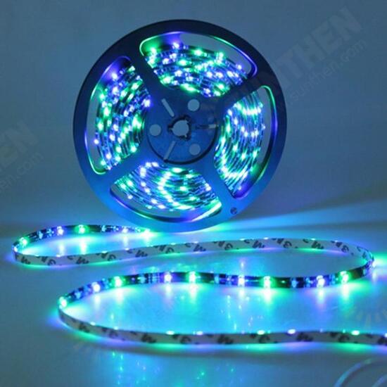 5M SMD 3528 RGB 300 LED Waterproof Strip Light For Xmas Holiday Decor Power Supply DC12V