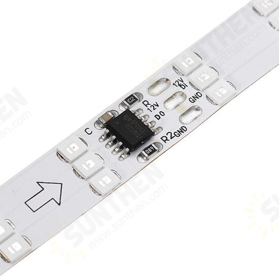 5M SMD3528 R G B Three Rows Non-waterproof LED Strip Light with DC Female Connector DC12V