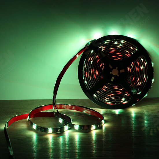 5M SMD5050 150LEDs Waterproof RGB Strip Light+5A Power Supply with 24keys Remote Control DC12V