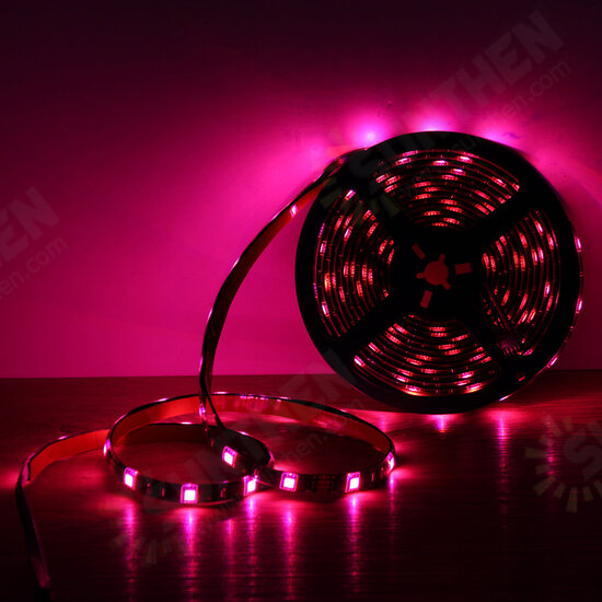 5M SMD5050 150LEDs Waterproof RGB Strip Light+5A Power Supply with 24keys Remote Control DC12V