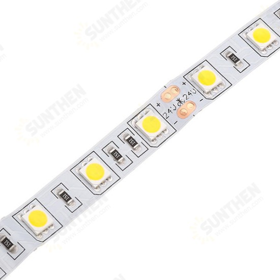 5M SMD5050 300LEDs Flexible Strip Tape Light Non-Waterproof with DC Connector DC24V