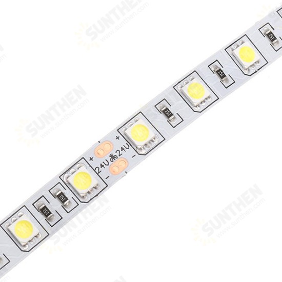 5M SMD5050 300LEDs Flexible Strip Tape Light Non-Waterproof with DC Connector DC24V