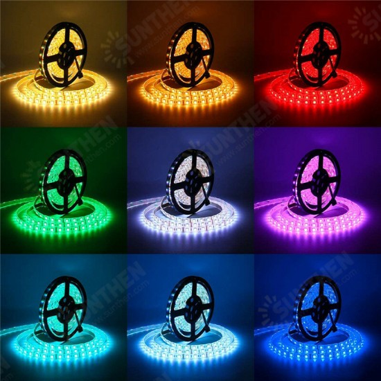 5m/10m/15m/20m RGB LED Strip Lights IP65 Waterproof IR controller & APP Control