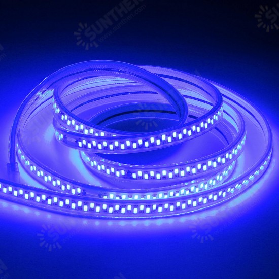 AC220V 3M Waterproof SMD5730 5630 Flexible LED Strip Tape Rope Light EU Plug for Home Decoration