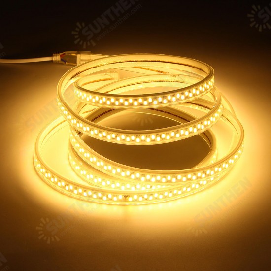 AC220V 3M Waterproof SMD5730 5630 Flexible LED Strip Tape Rope Light EU Plug for Home Decoration